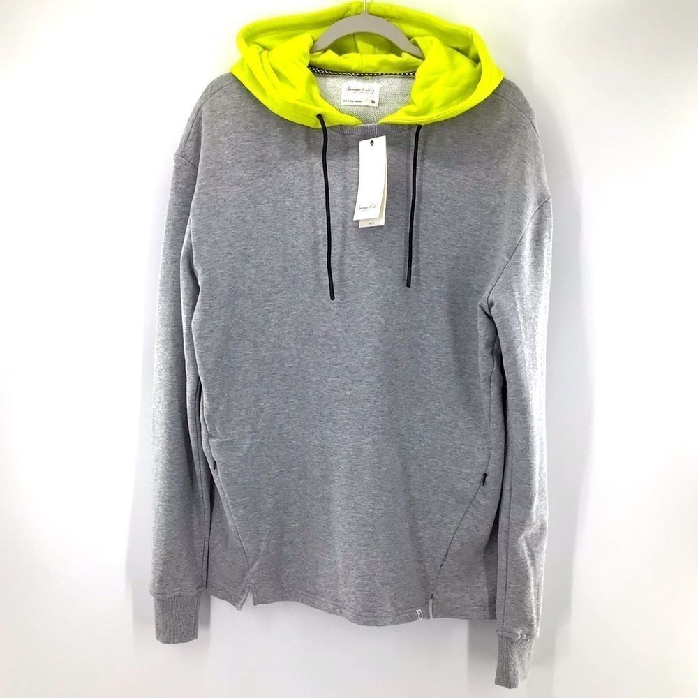 Sovereign Code Heather Grey & Neon Hoodie Sweatshirt New With Tag Size XL
